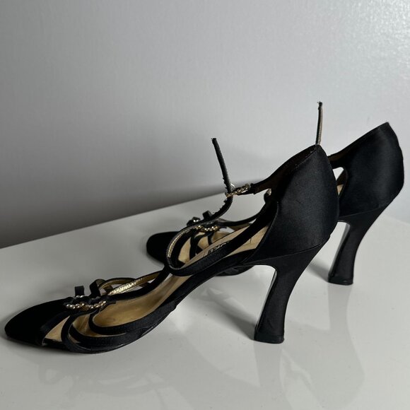 size 9 satin Allure heels dance shoes - Picture 7 of 9